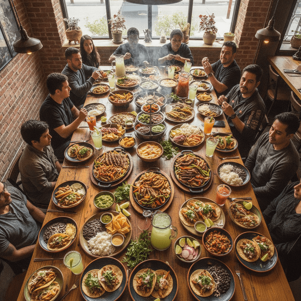 Corporate lunch program buffet setup in a Toronto office